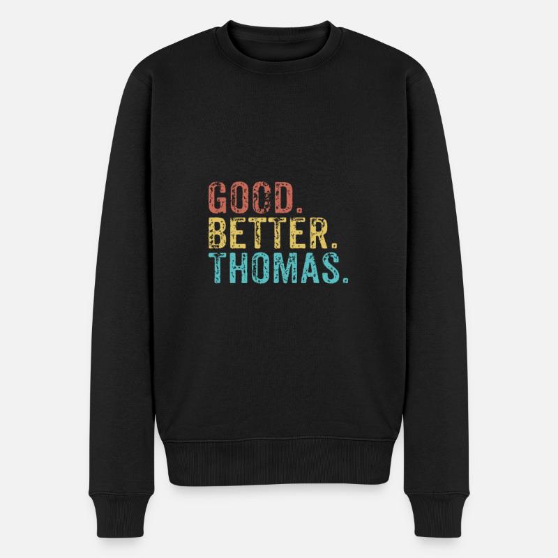 Bon mieux Thomas - Pull Premium bio Homme - noir