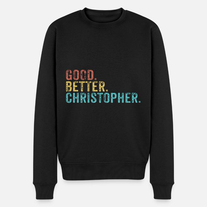 Good better Christopher - Männer Premium Bio Pullover - Schwarz