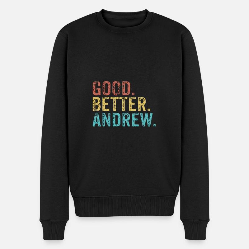 Good better Andrew - Männer Premium Bio Pullover - Schwarz