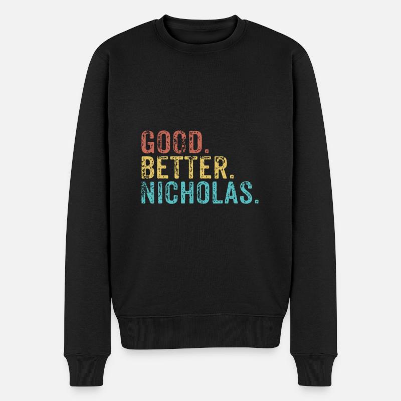 Bon mieux Nicolas - Pull Premium bio Homme - noir