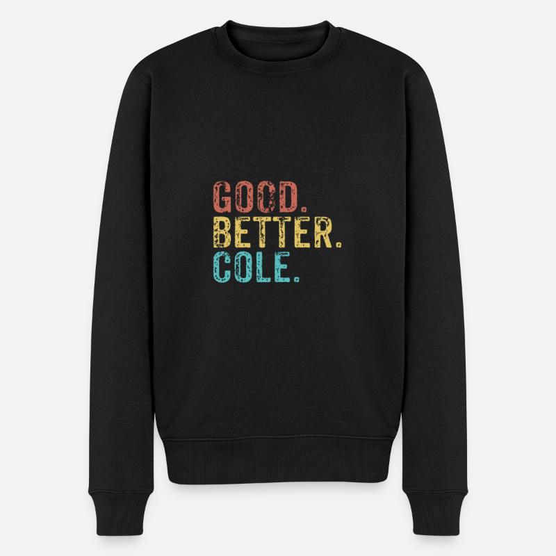 Good better Cole - Männer Premium Bio Pullover - Schwarz