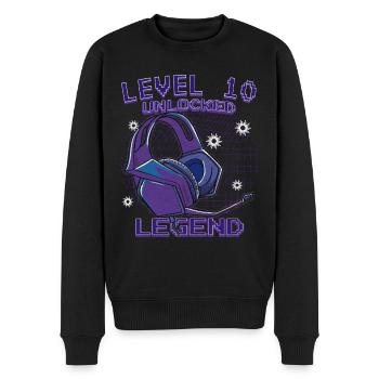Tenth Birthday Boy 10 Years Gaming Gamer - Men's Premium Organic Jumper - black - Front - Nico (187cm)
