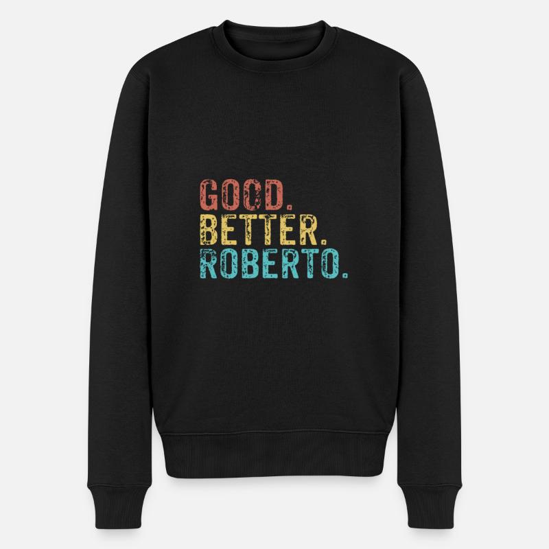Good better Roberto - Männer Premium Bio Pullover - Schwarz