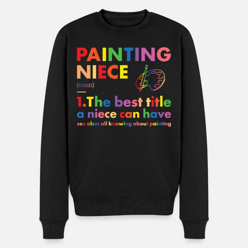 Peintre nièce définition peinture - Pull Premium bio Homme - noir