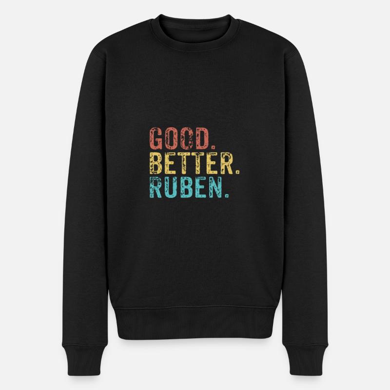 Good better Ruben - Männer Premium Bio Pullover - Schwarz