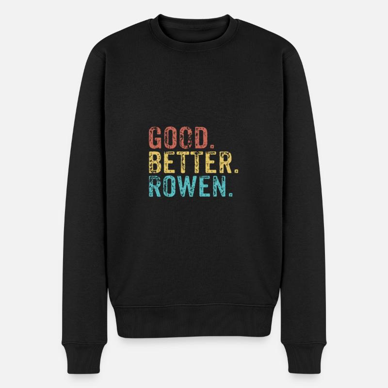 Good better Rowen - Männer Premium Bio Pullover - Schwarz