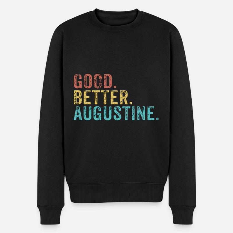 Les mecs cool s’appellent augustine - Pull Premium bio Homme - noir