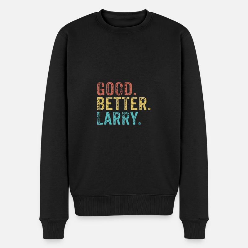 Good better Larry - Männer Premium Bio Pullover - Schwarz