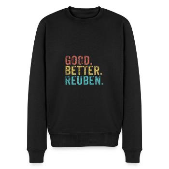 Cool guys are called Reuben - Männer Premium Bio Pullover - Schwarz - Vorne - Nico (187cm)