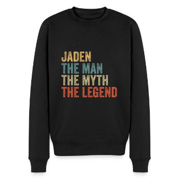 Jaden the man the myth - Männer Premium Bio Pullover - Schwarz - Vorne - Nico (187cm)