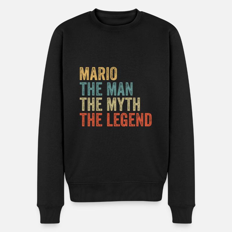 Mario l’homme le mythe - Pull Premium bio Homme - noir