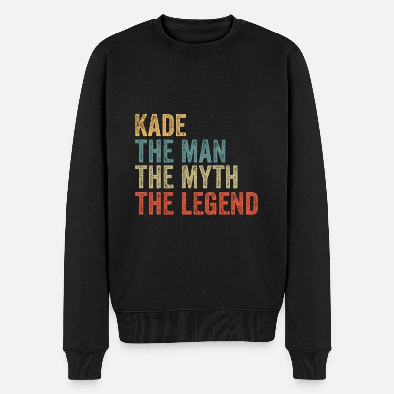 Kade the man the myth - Männer Premium Bio Pullover - Schwarz