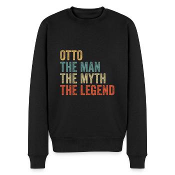 Otto the man the myth - Männer Premium Bio Pullover - Schwarz - Vorne - Nico (187cm)