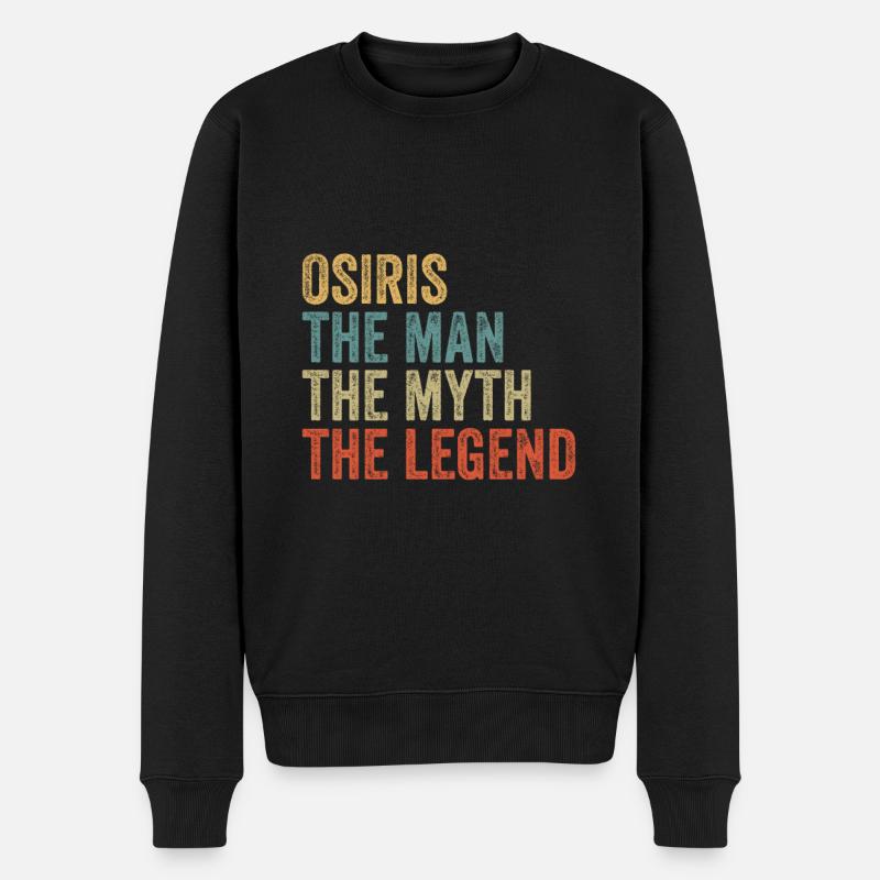 Osiris the man the myth - Männer Premium Bio Pullover - Schwarz