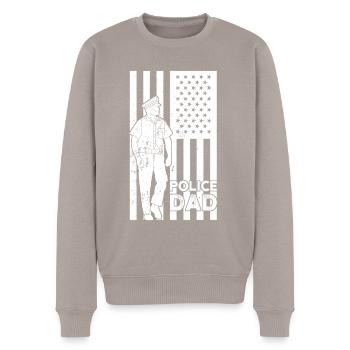 Patriotic policeman police chief policeman father - Men's Premium Organic Jumper - taupe - Front - Nico (187cm)