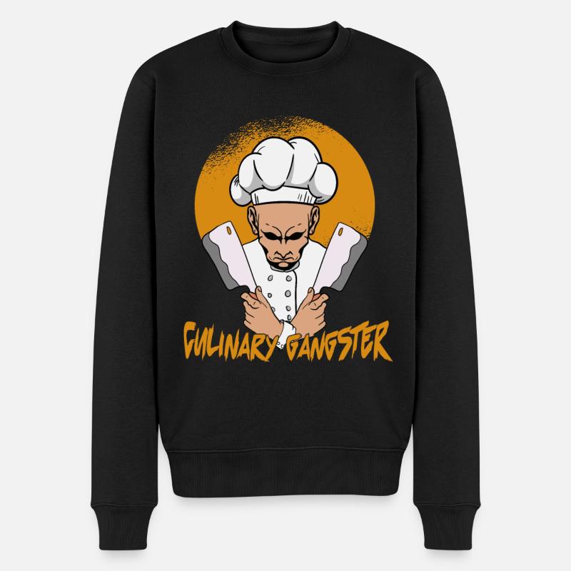 cuisinier Cuisine de gangster - Pull Premium bio Homme - noir