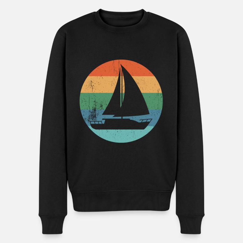 segelboot - Männer Premium Bio Pullover - Schwarz