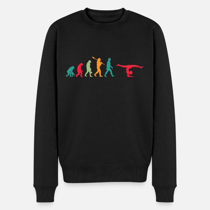Evolution Yoga - Männer Premium Bio Pullover - Schwarz