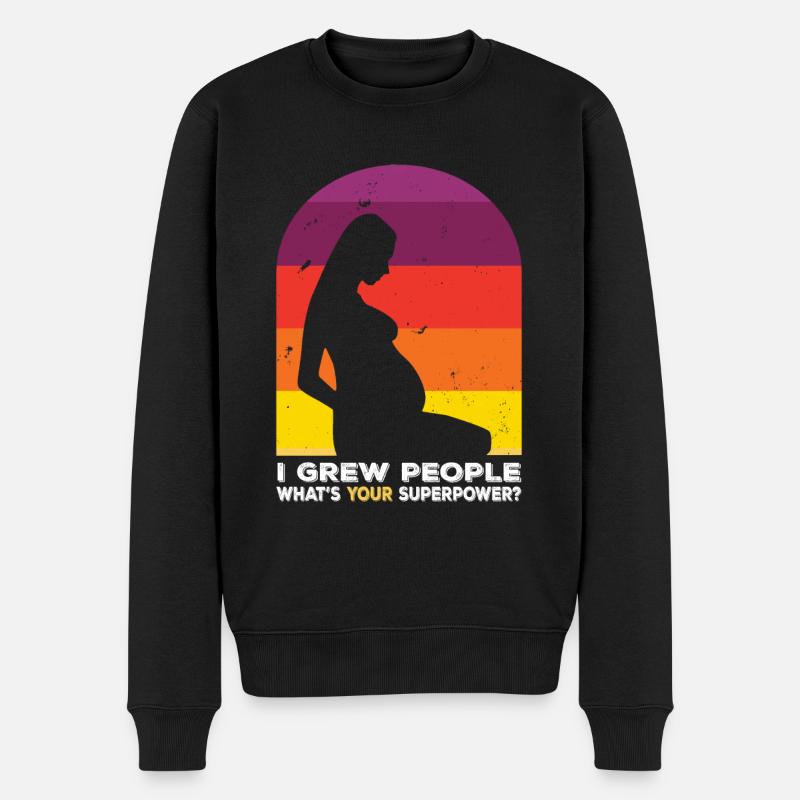 Grossesse Enceinte - Pull Premium bio Homme - noir