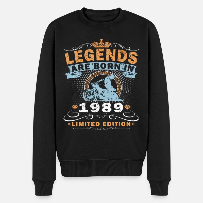 Legend Since 1989 Cadeau d’anniversaire moto - Pull Premium bio Homme - noir