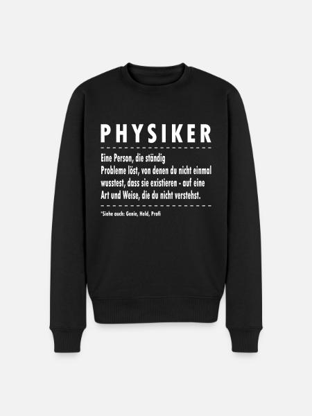 Physik Definition Wissenschaft - Männer Premium Bio Pullover - Schwarz