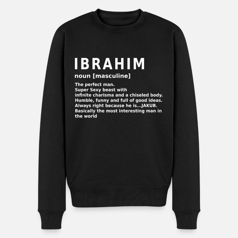 Conception du nom Ibrahim - Pull Premium bio Homme - noir