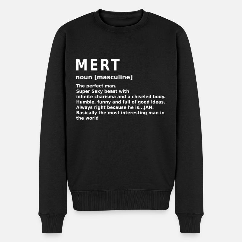 Mert - Männer Premium Bio Pullover - Schwarz