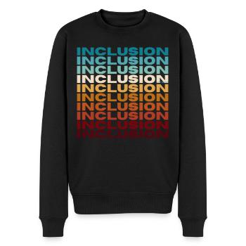 Inklusion, Vielfalt & Gleichberechtigung fördern - Männer Premium Bio Pullover - Schwarz - Vorne - Nico (187cm)