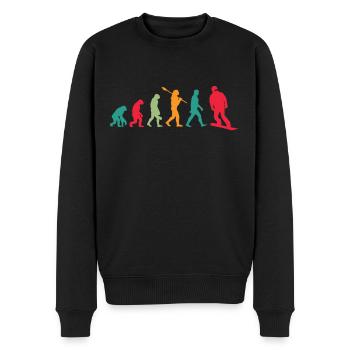 Snowboard Evolution - Männer Premium Bio Pullover - Schwarz - Vorne - Nico (187cm)
