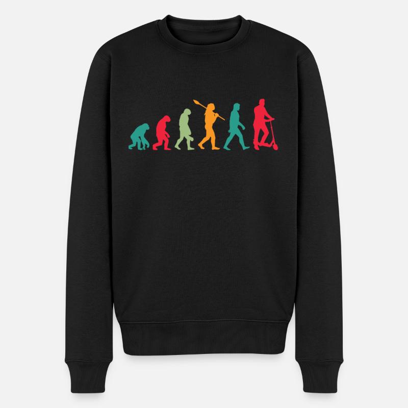 Evolution Elektro Roller Entwicklung E Scoter - Männer Premium Bio Pullover - Schwarz
