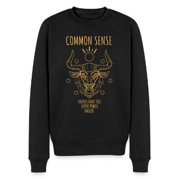Geburtstag Stier Sternzeichen Spruch - Männer Premium Bio Pullover - Schwarz - Vorne - Nico (187cm)