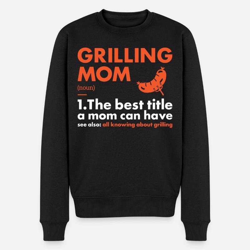 Griller Maman Définition Grillades - Pull Premium bio Homme - noir
