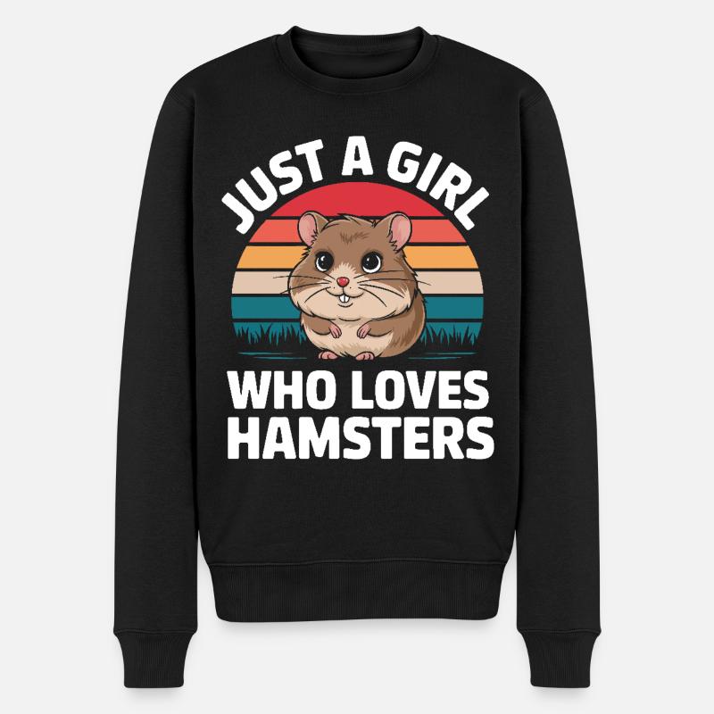 Hamster - Männer Premium Bio Pullover - Schwarz