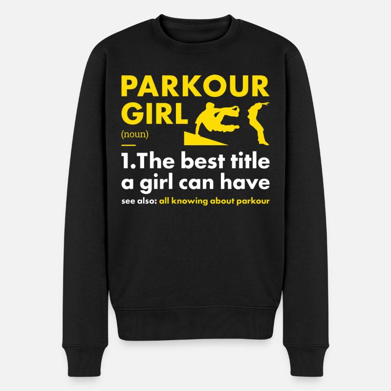 Traceur Girl Définition Parkour - Pull Premium bio Homme - noir