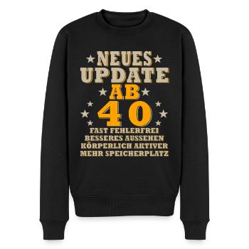 40 Jahre Geburtstag - Männer Premium Bio Pullover - Schwarz - Vorne - Nico (187cm)