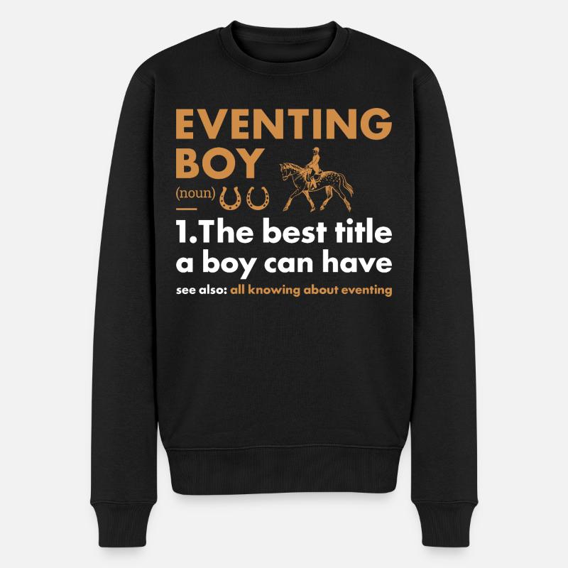 Cavalier Garçon Définition Concours complet - Pull Premium bio Homme - noir