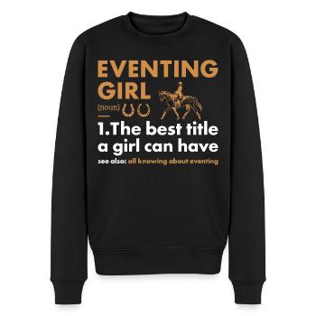 Rider Girl Definition Eventing - Männer Premium Bio Pullover - Schwarz - Vorne - Nico (187cm)