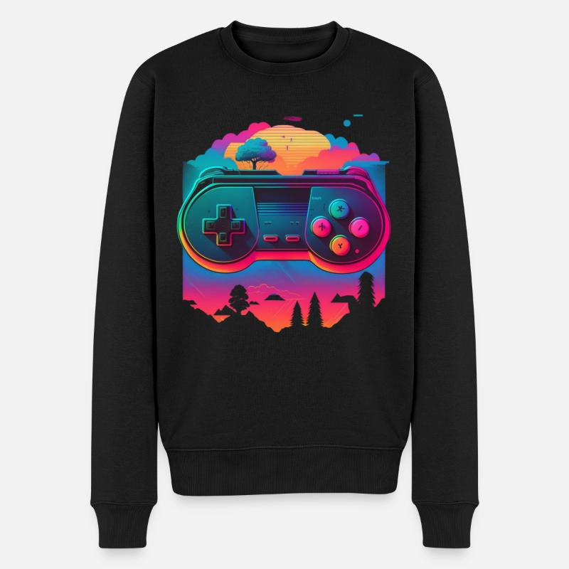 Console rétro - Pull Premium bio Homme - noir