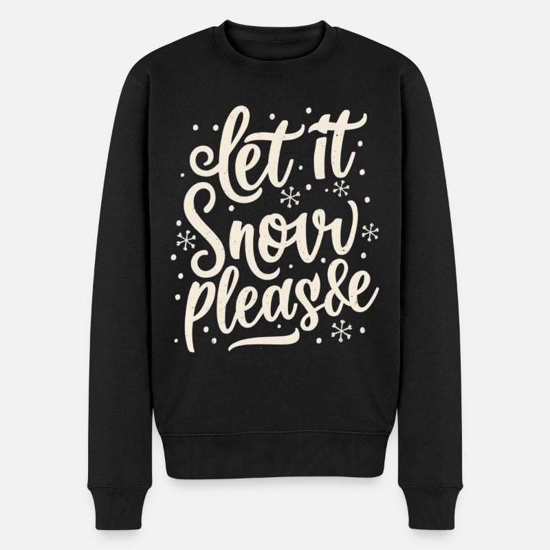 Deja que nieve - Sudadera ecológica prémium para hombre - negro