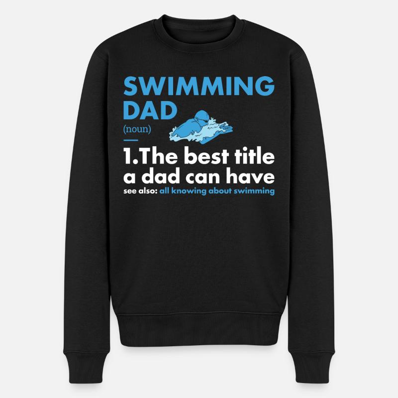 Sport Papa Natation - Pull Premium bio Homme - noir