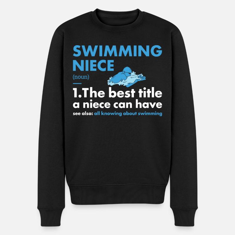 Sport Nièce Natation - Pull Premium bio Homme - noir