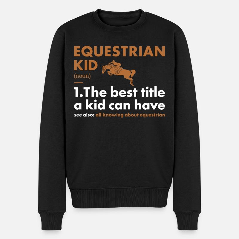 Sport Kid Definition Equestrian - Männer Premium Bio Pullover - Schwarz