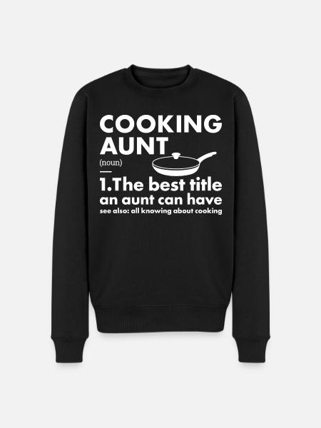 Cook Aunt Definition Cooking - Men's Premium Organic Jumper - black