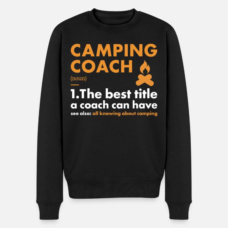 Camper Coach Définition Camping - Pull Premium bio Homme - noir