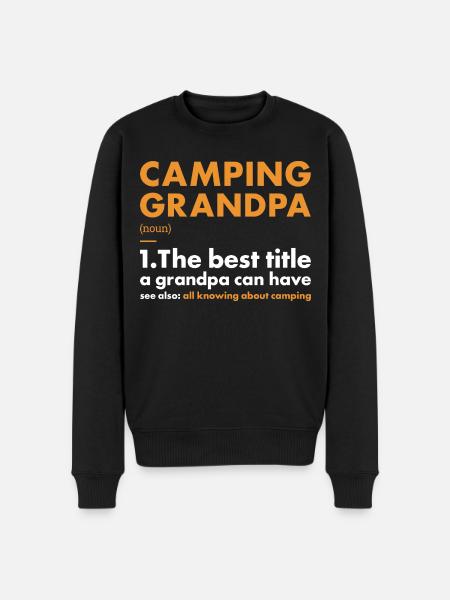 Camper Grandpa Definition Camping - Men's Premium Organic Jumper - black
