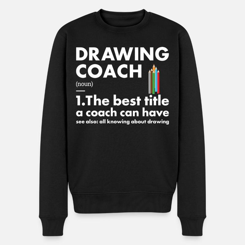 Drawer Coach Definition Drawing - Männer Premium Bio Pullover - Schwarz