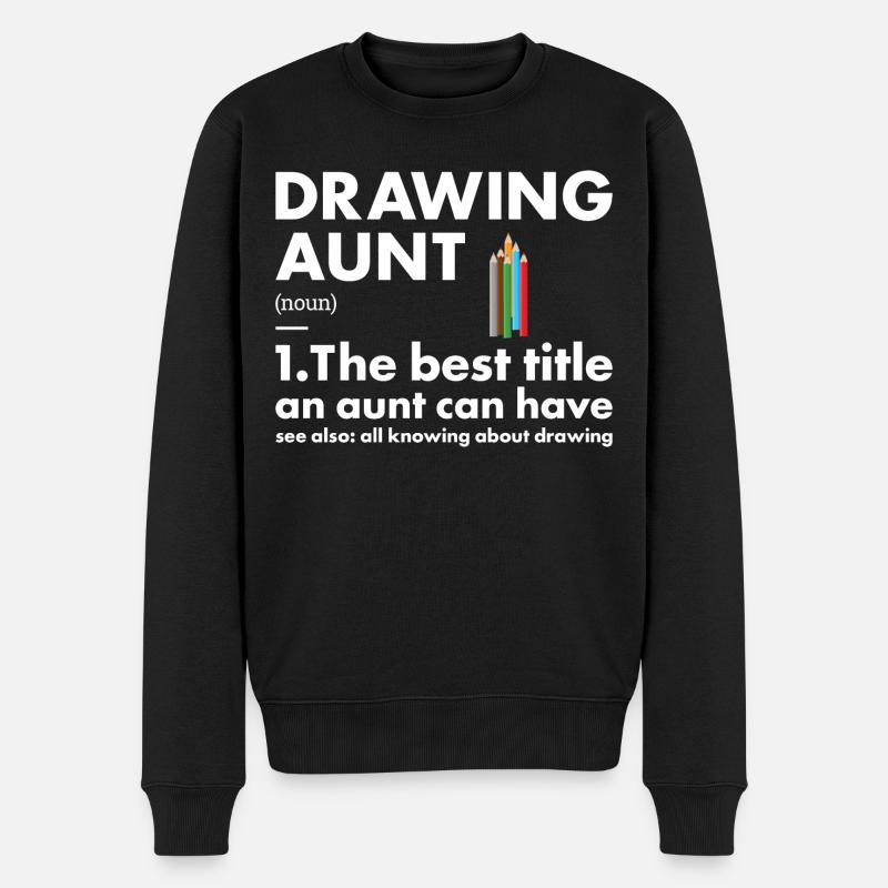 Tiroir tante définition dessin - Pull Premium bio Homme - noir
