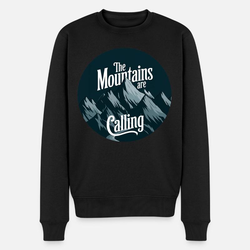 Conception d’alpinisme - Wanderlust et Wanderlust - Pull Premium bio Homme - noir