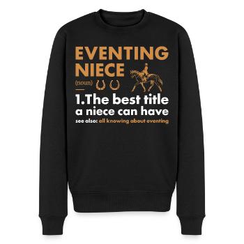 Rider Niece Definition Eventing - Männer Premium Bio Pullover - Schwarz - Vorne - Nico (187cm)