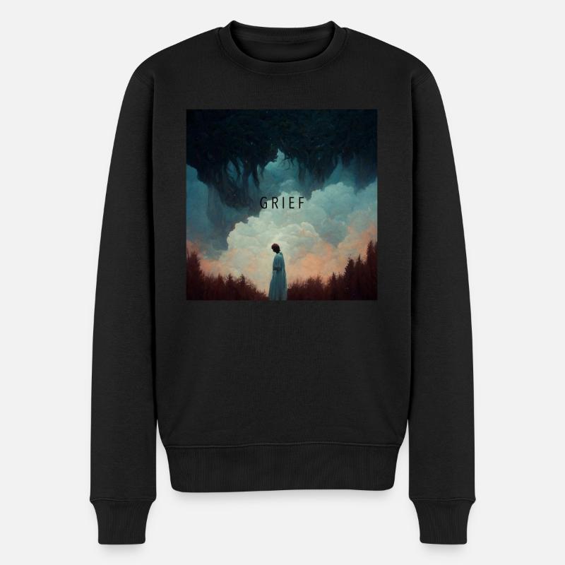 Grief Kummer - Männer Premium Bio Pullover - Schwarz